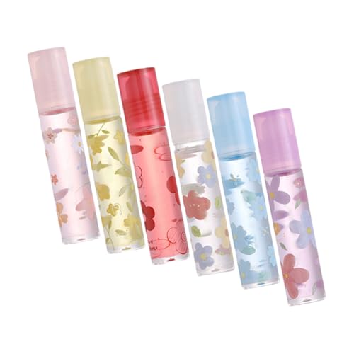 Homoyoyo 6 Stück Teiliges Lippenöl Feuchtigkeitsspendendes Pflegendes Lipgloss mit Transparentem Leichtem Lip Oil für Trockene Lippen Tragbar für Frauen und Unterwegs von Homoyoyo