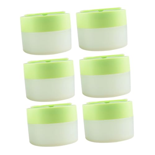 Homoyoyo 6 Stück Teiliges Mattierte Wiederbefüllbare Kosmetikdosen mit Abnehmbarem Inneneinsatz und Magnetischem Löffel Runde Aufbewahrung für Gesichtscreme Lippenbalsam Hautpflege von Homoyoyo