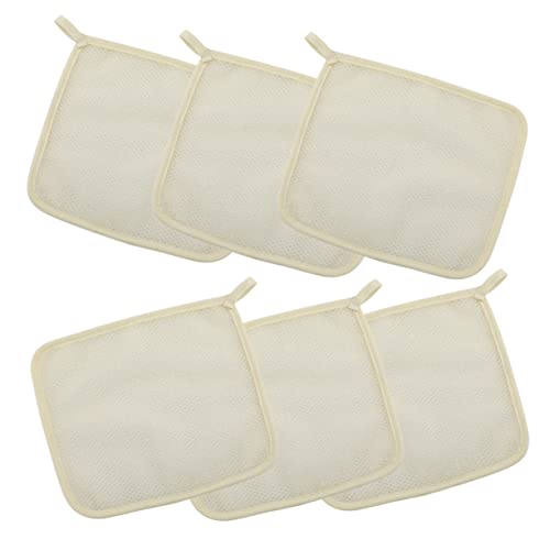 Homoyoyo 6 Stück Teiliges Nylon Peeling Handtuch Sanftes Körperpeeling und Massage Schnelltrocknend Erweiterbar bei Nässe für Bad und Dusche Bunte Farben für Hauttypen Zufällige Farbe von Homoyoyo