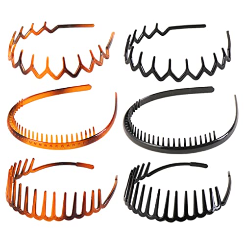 Homoyoyo 6 Stück Teiliges Set Elastische Unsichtbare Haarreifen mit Gezahntem Design Bequeme Kopfbedeckung für Damen und Herren Vielseitig für Gesichtspflege Sport Alltag aus Langlebigem von Homoyoyo