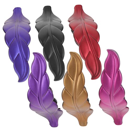 Homoyoyo 6 Stück Haarspangen in Blattform Modische Haarnadeln Für Frauen Rutschfest Farbenfroh Zum Waschen Der Gesichts von Homoyoyo