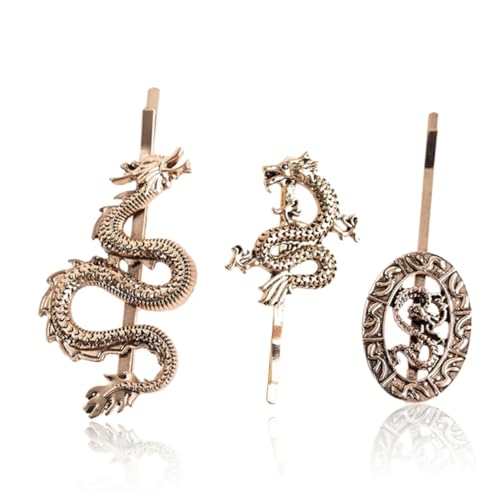 Homoyoyo 6 Stück Teiliges Set Retro Punk Haarspangen Metall Dragon Hairpins für Damen Kreative Haarklammern im Vintage Stil für Halloween Cosplay Party und Alltagsschmuck von Homoyoyo