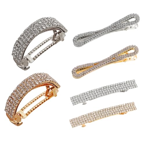 Homoyoyo 6 Stück Teiliges Set Strass Haarspangen für Pferdeschwanz Halter Haarklammern für Damen Perfektes Accessoire für Besondere Anlässe und Alltag von Homoyoyo