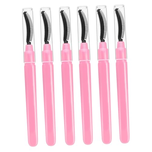 Homoyoyo 6 Stück Teiliges Silikonbasierte Wimpernbürsten Weich und Langlebig Multifunktional für Mascara Auftrag und Wimperntrennung Tragbar und Leicht zu Reinigen für Unterwegs und von Homoyoyo