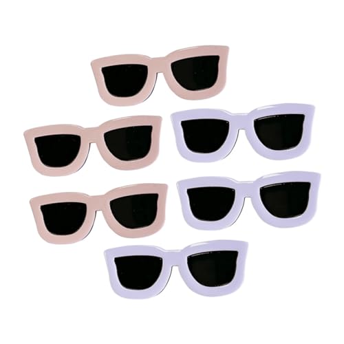 Homoyoyo 6 Stück Teiliges Sonnenbrillen Haarklammern für Mädchen Lustige Bangs Barrettes Niedliche Haarschmuck Clips Vielseitige Haarspangen für Dickes Glattes oder Lockiges Haar Farblich von Homoyoyo