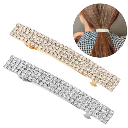 Homoyoyo 6 Stück Teiliges Strass Haarspangen für Mädchen Haarklammern Ponytail Halter Glitzernde Haarschmuck Clips für Alltag Party Hochzeit und Besondere Anlässe von Homoyoyo