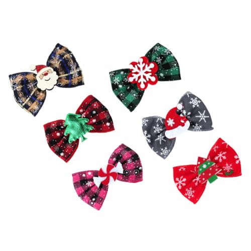 Homoyoyo 6 Stück Teiliges Weihnachts Haarschmuck Rote Schleifen Haarspangen für Mädchen Festlich Niedlich Vielseitig Passend für Party und Alltag von Homoyoyo