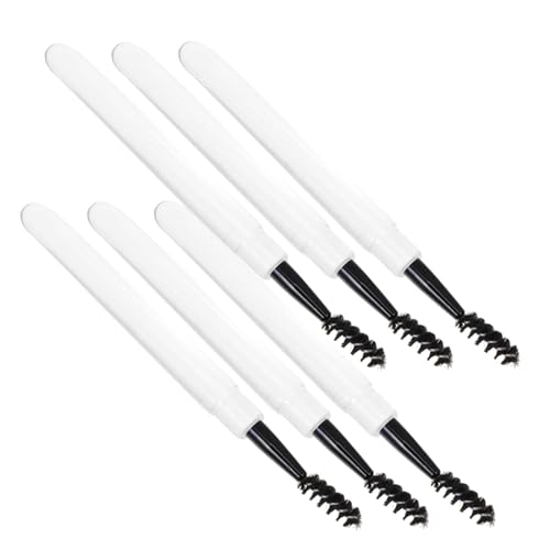 Homoyoyo 6 Stück Teiliges Wimpern und Augenbrauenbürsten mit Kappe Ergonomisch Geformte Mascara Applikatoren für Natürliches Styling Leicht Kompakt für Präzises Make Up und Einfache von Homoyoyo