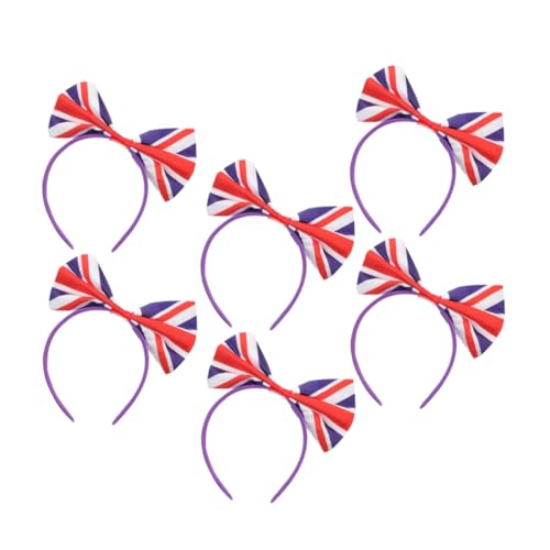 Homoyoyo 6stücke Haarreifen Mit Britischer Flagge Und Union Jack-schleife Stirnband Für Uk-festival-fans Haarbänder Kopfbedeckungen Für Sportveranstaltungen Party-haarzubehör von Homoyoyo