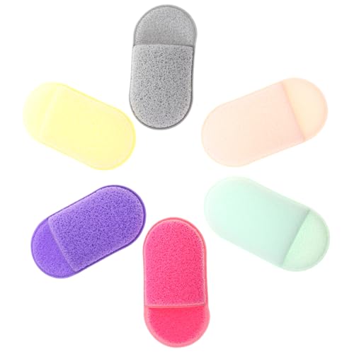 Homoyoyo 6 Stück Wiederverwendbare Gesichtsschwämme Sanftes Peeling Make up Entferner Pads Handlich für Hauttypen zur Porentiefe Reinigung und Sanften Abschminkung Zufällige Farbe von Homoyoyo