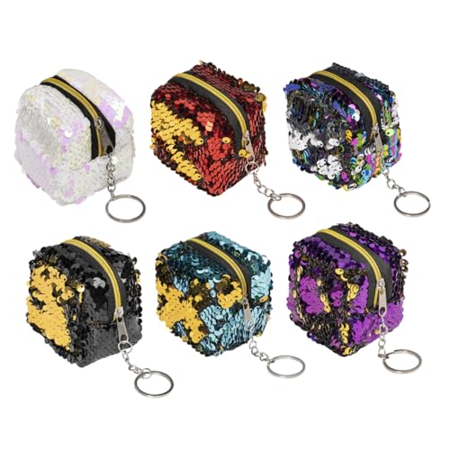 Homoyoyo 6 Teiliges Münzgeldbörsen Portemonnaie Mit Reißverschluss Vielseitige Wechseltasche Geldbörse Für Mädchen Beutel Geldbörse Für Damen Süße Schlüssel Party Clutch Geldbörse von Homoyoyo