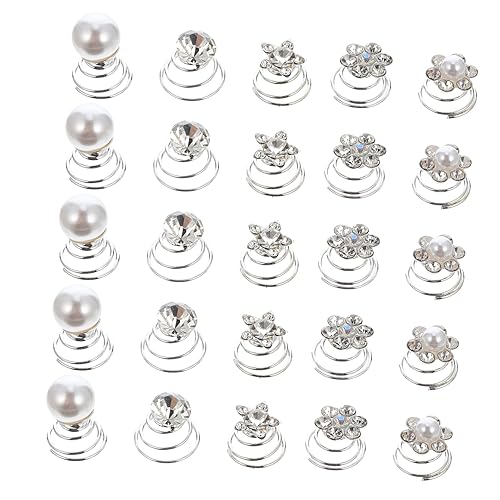 Homoyoyo 60 Stück Haarspangen Spiralförmige Haarnadeln Haarschmuck für Bräute und Vielseitig für Verschiedene Frisuren Leichter und Eleganter Haarschmuck von Homoyoyo