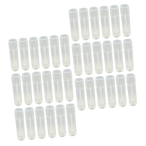 Homoyoyo 60 Stück Lippenbalsam Leerhülsen mit Deckel DIY Lippenpflege Behälter für Selbermachen von Lippenbalsam und Kosmetik Nachfüllbare Lippenstift Tuben für Frauen und Mädchen von Homoyoyo