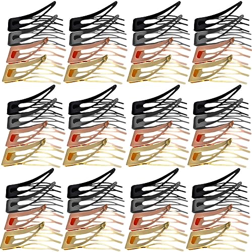 Homoyoyo 60 Stück Metall Haarklammern für Damen Praktische Snap Haarspangen für Haarstyling und Gestaltung Schwarz Gunmetal Gold und Roségold für von Homoyoyo
