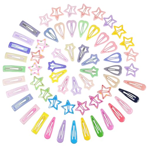 Homoyoyo 60 Stück Teiliges Haarspangen für Mädchen Bunte Haarklammern Niedliche Haaraccessoires für Vielseitige Styling Werkzeuge für Kurze Haare für Geburtstage und Feste von Homoyoyo