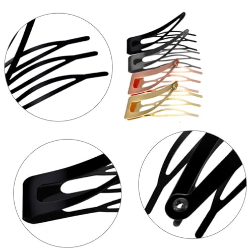 Homoyoyo 60 Stück Teiliges Metall snap haarclip Schwarz Gunmetal Gold und Roségold Vielseitige Haarklammern für Frauen und Mädchen Bequeme Langlebige Haaraccessoires zum Stylen und von Homoyoyo