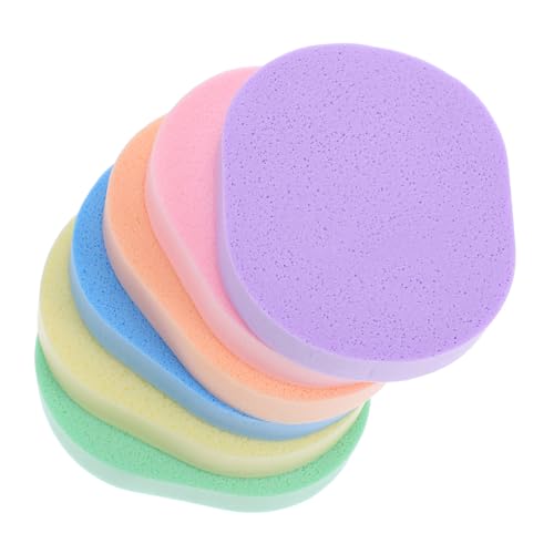 Homoyoyo 6Stücke Peeling Gesichtsschwämme Wiederverwendbare Reinigungs Pads für Sanfte Gesichtsreinigung Make Up Entferner und Komfortable Anwendung für Unterwegs von Homoyoyo
