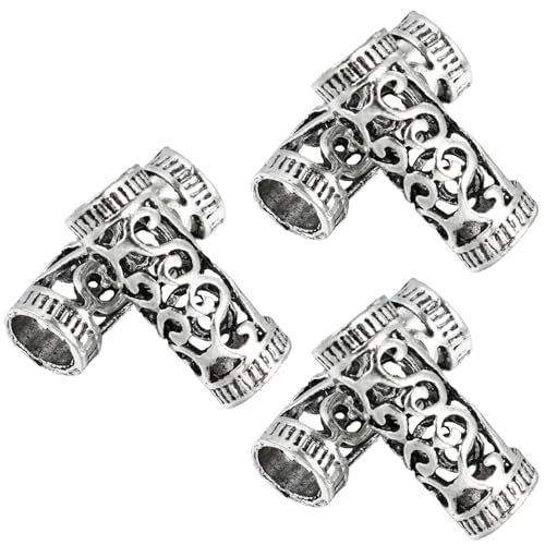 Homoyoyo 6stücke Teiliges Dreadlock Ringe Aus Legierung Zahnbreite Hohe Qualität Haarschmuck Für Zöpfe Und Dreadlocks Vintage Hollow Design Zopf Accessoires Für Festivals Und Party von Homoyoyo