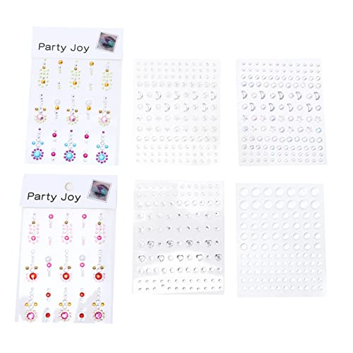 Homoyoyo 6blätter Teiliges Gesichtsglitzer Aufkleber Wasserdichte Verzierungen Für Masquerade Festivals Und Partys Hautfreundliche Sichere Acryl-juwelen Für Kreative Gesichtsmuster von Homoyoyo