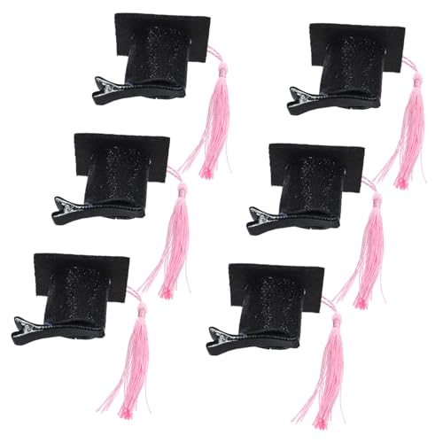 Homoyoyo 6stücke Abschlussfeier Haarspangen Im Bachelor-hut-stil Haarschmuck Für Prom Quaste Haarclips Für Graduation Party Foto-requisiten Für Abschlussfeier von Homoyoyo