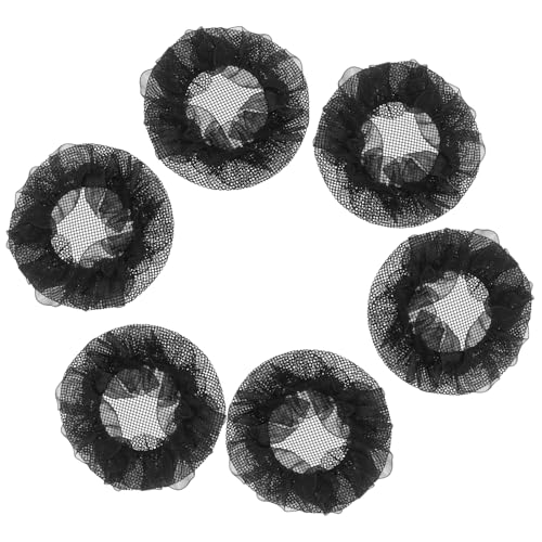 Homoyoyo 6stücke Ballett Haarnetz Für Damen Elastisches Duttnetz Dehnbares Haarnetz Für Dutts Geeignet Für Tänzerinnen Und Künstler Mit Netzdesign Und Dekorativen Elementen von Homoyoyo