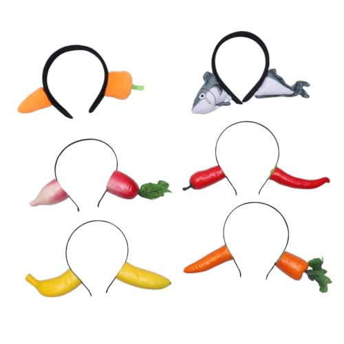 Homoyoyo 6stücke Kopfschmuck Haarreifen Party-kopfbedeckung Haarband Performance-haar-accessoires Lustiges Design Beidseitig Für Cosplay-partys Und Fotos von Homoyoyo