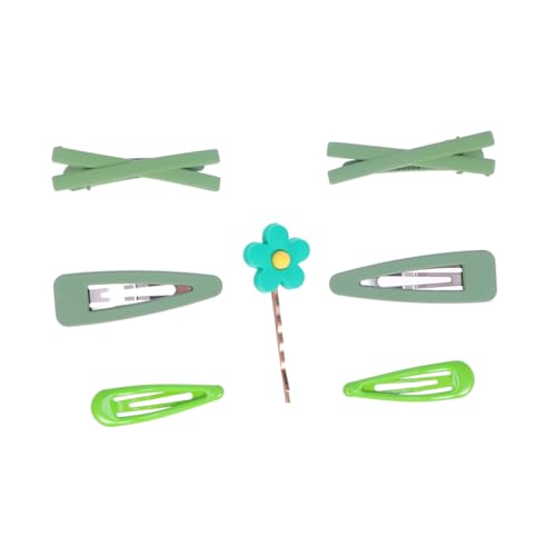 Homoyoyo 7stücke Grüne Blumen-haarnadeln Mit Druckknopf X-förmige Haarspangen Aus Strapazierfähigem Kunststoff Süße Mini-haarspangen Für Mädchen Und Frauen Für Partys Zeremonien Und Alltag von Homoyoyo