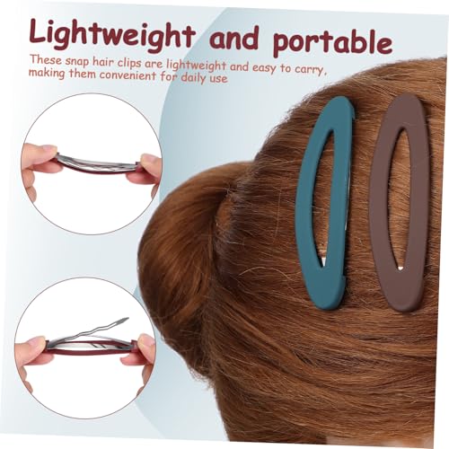 Homoyoyo 7 Stück Teiliges Matte Ovale Haarklammern für Frauen Rutschfeste Flache Haarspangen für Vielseitige Haarclips in Farben Robuste Haarnadeln für Alltag und Besondere Anlässe von Homoyoyo