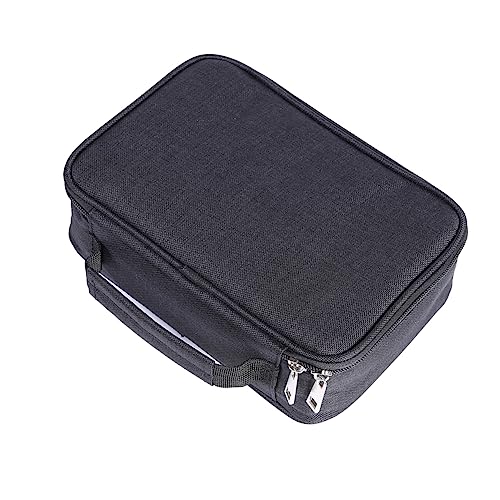 Homoyoyo 72Löcher Bleistiftbeutel Tragbarer Multifunktions Federmäppchen für Schule und Künstler Schwarz für Buntstifte Aquarellstifte und Kosmetikpinsel Geschenkidee von Homoyoyo