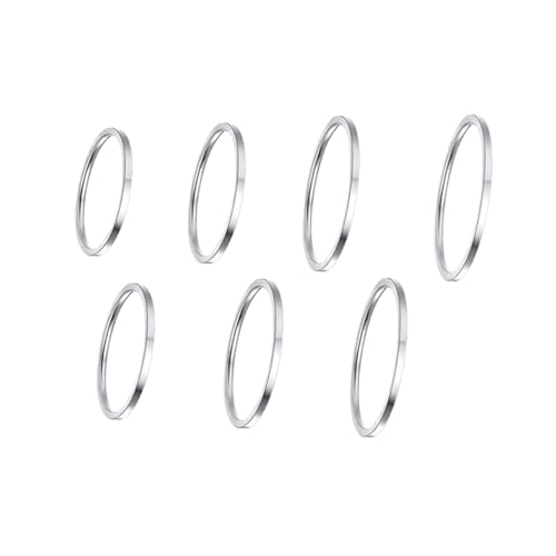 Homoyoyo 7Stücke Teiliges Ringe Titanstahl Für Damen Chic Fingerringe Einfaches Stapeldesign Für Hochzeitsfeiern Modischer Schmuck Homoyoyo 7Stücke Teiliges Ringe Titanstahl Für Damen Chic Fingerringe Einfaches Stapeldesign Für Hochzeitsfeiern Modischer Schmuck von Homoyoyo