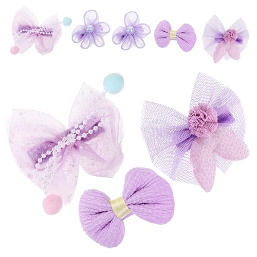 Homoyoyo 8 Stck Teiliges Niedliche Haarspangen mit Blumen Schleifen motiv Sichere Haarklammern für Mädchen Vielseitig Einsetzbar bei Festen Party Geburtstag und Karneval Farbenfroh und von Homoyoyo