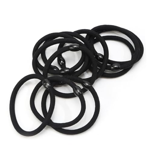 Homoyoyo 8 Stück Elastische Haargummis Dicke Ponytail Holder Schwarz Haargummis für Damen Mädchen Alltag Frisuren Fest Haltend Modische Haarbänder von Homoyoyo