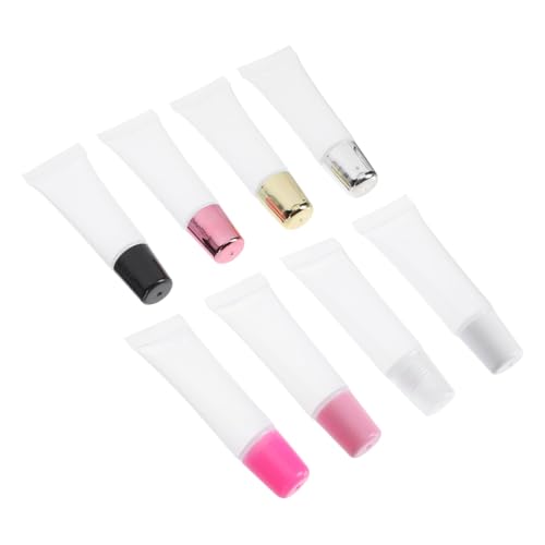 Homoyoyo 8 Stück Lip Gloss Flasche 15ml Nachfüllbare Lippenglasur Tube Leichte Praktische Lippenfarbe Für Selbstgemacht Transparente Vielseitige Lippenbalsam Flasche Für Reisen Und von Homoyoyo