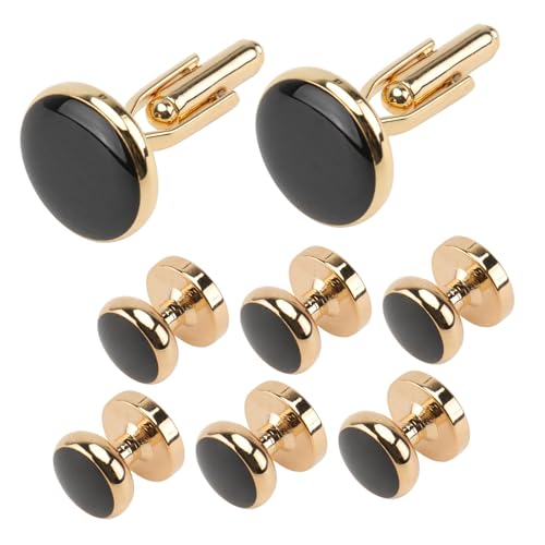Homoyoyo 8 Stück Manschettenknöpfe mit Anzugknöpfen binden Smoking Stifte hochzeitshaarschmuk partydeko einschulung elegante Manschettenknöpfe modische Manschettenknöpfe Kupfer Golden Homoyoyo 8 Stück Manschettenknöpfe mit Anzugknöpfen binden Smoking Stifte hochzeitshaarschmuk partydeko einschulung elegante Manschettenknöpfe modische Manschettenknöpfe Kupfer Golden von Homoyoyo