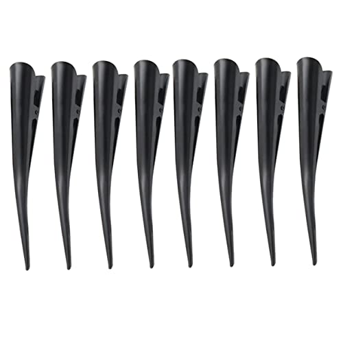 Homoyoyo 8 Stück Metall Haarspangen Entenschnabel Clips Nahtlose Haarabteil Klammern Für Salon Rutschfest Professionelles Zubehör Für Damen Und Mädchen Schwarz von Homoyoyo