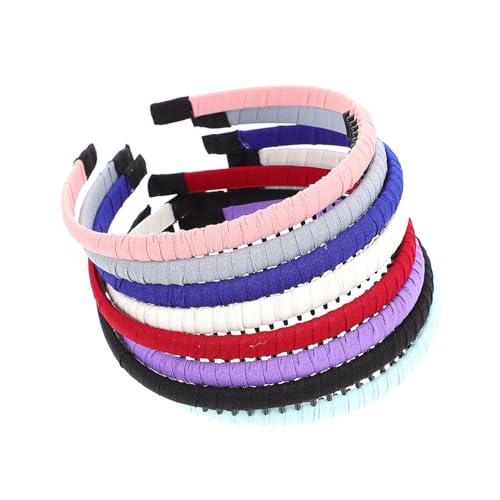 Homoyoyo 8 Stück Non Slip Teiliges Haarband mit Zähnen Leichte Schmale Haarschmuck für Damen Rutschfeste Stoff Haarreifen mit Gemischtem Muster und Bequeme Haaraccessoires von Homoyoyo
