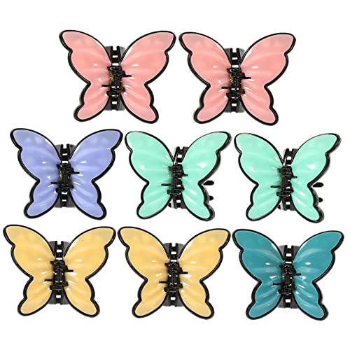 Homoyoyo 8 Stück Schmetterlings Haarspangen für Damen Strapazierfähige Claw Clips für Alltag und Besondere Anlässe Rutschfestes Design Zufällige Farbwahl Zufällige Farbe Zufällige Farbe von Homoyoyo