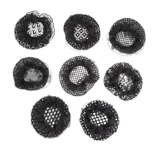 Homoyoyo 8 Stück Teiliges Elastisches Haarnetz für Damen Atmungsaktive Flexible Haarknoten netze für Ballett Sport und Alltag Bequemes Leichtes Haargitter zur Sicheren Fixierung von Dutts von Homoyoyo