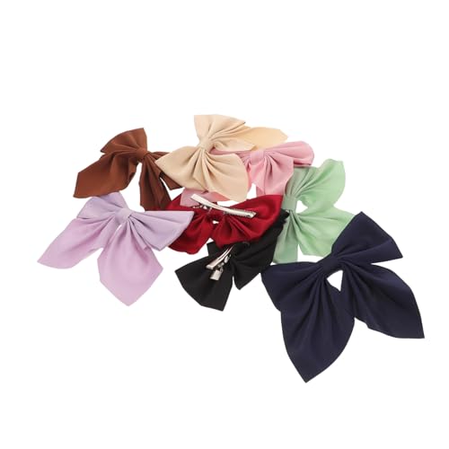 Homoyoyo 8 Stück Teiliges Haarschleifen Mädchen und Frauen Kleine Bunte Pigtail Bows aus Leichtem Stoff mit Stabilem Alligator-clip Sanft zu Haar Modische Dekorative Haarklammern von Homoyoyo