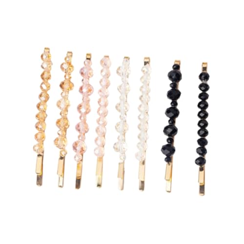 Homoyoyo 8 Stück Teiliges Haarschmuck Haarspangen aus Hochwertiger Legierung Transparente Bobby Pins mit Strasssteinen Eleganter Haarschmuck für Damen Leicht und Langlebig Geeignet für von Homoyoyo