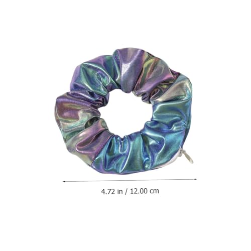 Homoyoyo 8 Stück Teiliges Mädchen Gradient Haarseil aus PU Glänzend Einzigartiges Zipper design Bequem und Dekorativ Vielseitiges Haarband zur Festen Fixierung von Homoyoyo