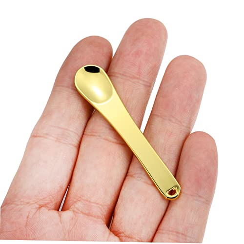 Homoyoyo 8 Stück Teiliges Metall Spatel Langlebige Beauty Tools zum Hygienischen Auftragen von Gesichtscreme und Kosmetikmasken Leichte Wiederverwendbare Skincare Löffel Gold und Silber von Homoyoyo