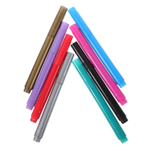 Homoyoyo 8 Stück Teiliges Metallic Marker Stifte zum Beschriften von Weingläsern Schnelltrocknend Wiederablösbar Vielseitig für Keramik Langlebige Bunte Malstifte von Homoyoyo