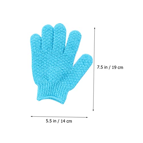 Homoyoyo 8 Stück Teiliges Peelinghandschuhe aus Strapazierfähigem Fünf Finger Duschhandschuhe zum Sanften Körperpeeling für Hals Schultern und Füße für Damen und Herren Zufällige Farbe von Homoyoyo