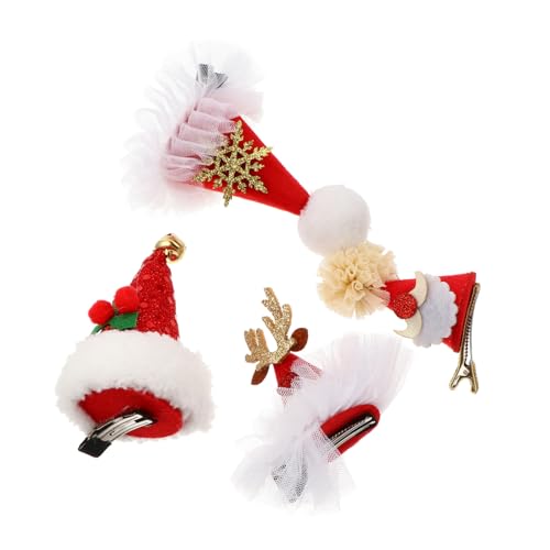 Homoyoyo 8 Stück Teiliges Weihnachtsmütze Haarspangen aus Strapazierfähigem Niedliche Weihnachts Haarschmuck für Damen Sichere Bunte Haarklammern für Festliche Anlässe und Geschenkideen von Homoyoyo
