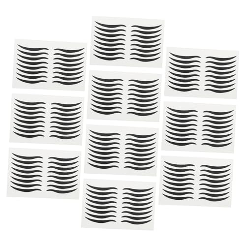 Homoyoyo 80 Paare Schwarze Eyeliner Sticker Temporäre Make Up Aufkleber Wischfest für Party Bühne Alltag von Homoyoyo