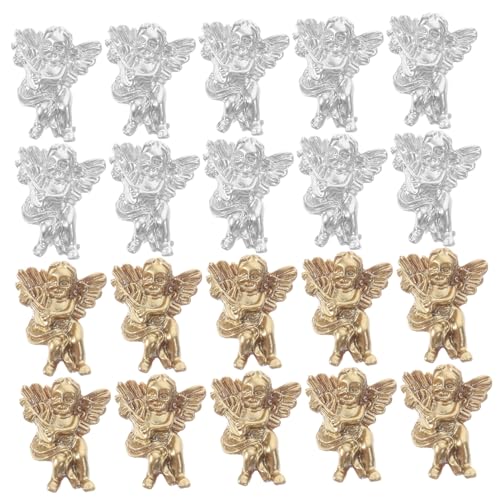 Homoyoyo 80 Stück Teiliges Nagel charms Barock Schutzengel Nail Art Dekorationen für Frauen Maniküre DIY Schmuck Nagelverzierung Silber und Gold Vielseitig für Nägel Kleidung und Basteln von Homoyoyo