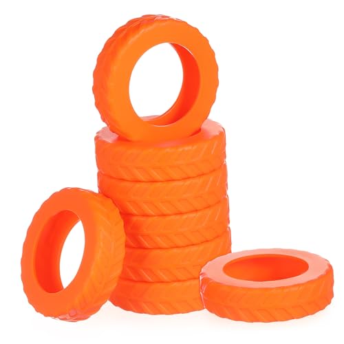 Homoyoyo 8St Koffer Paar Halterung Sockenschutz alternativer Beschützer Stummschaltfach-Lenkradhülsen Gürtel Radabdeckungen für Kinderwagen Gepäckrad-Silikonschutzhülle Kieselgel Orange von Homoyoyo