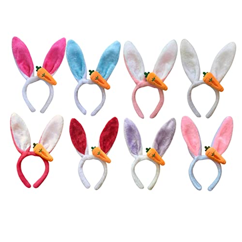 Homoyoyo 8er Set Hasenohren Haarreifen Für Karneval - Fasching Und Kostümpartys – Plüsch Stirnbänder Mit Süßen Hasenohr-Designs Für Und Erwachsene von Homoyoyo