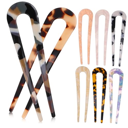 Homoyoyo 8stücke U-förmige Haarnadelset Aus Haltbarem Und Leichtem Acetat Stilvolle Haarklammern Für Dutt Und Pferdeschwanz Vielseitiges Haarschmuck-accessoire Für Damen Und Mädchen Homoyoyo 8stücke U-förmige Haarnadelset Aus Haltbarem Und Leichtem Acetat Stilvolle Haarklammern Für Dutt Und Pferdeschwanz Vielseitiges Haarschmuck-accessoire Für Damen Und Mädchen von Homoyoyo